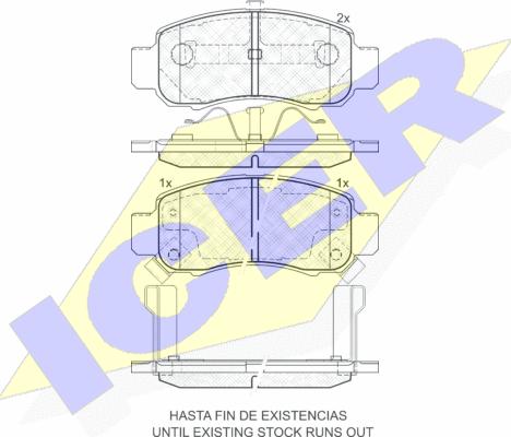 Icer 181609 - Əyləc altlığı dəsti, əyləc diski furqanavto.az