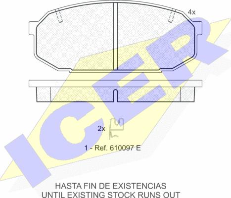 Icer 181112 - Əyləc altlığı dəsti, əyləc diski furqanavto.az