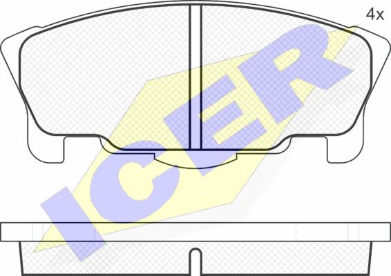 Icer 181341 - Əyləc altlığı dəsti, əyləc diski furqanavto.az