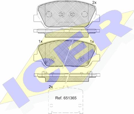 Icer 182090 - Əyləc altlığı dəsti, əyləc diski furqanavto.az