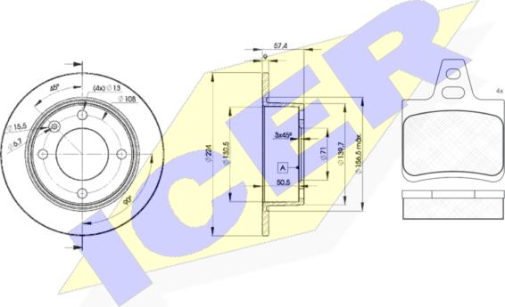 Icer 30812-7811 - Əyləc dəsti, diskli əyləclər furqanavto.az