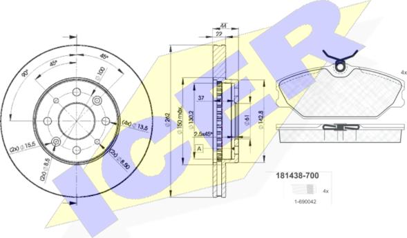 Icer 31438-2232 - Əyləc dəsti, diskli əyləclər furqanavto.az