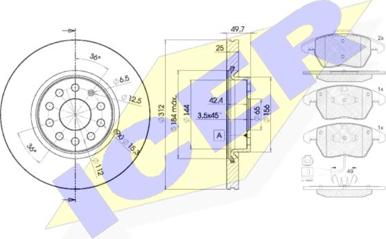 Icer 31567-5618 - Əyləc dəsti, diskli əyləclər furqanavto.az