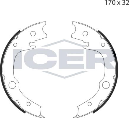 Icer 79PB4041 C - Əyləc başlığı dəsti, dayanacaq əyləci furqanavto.az