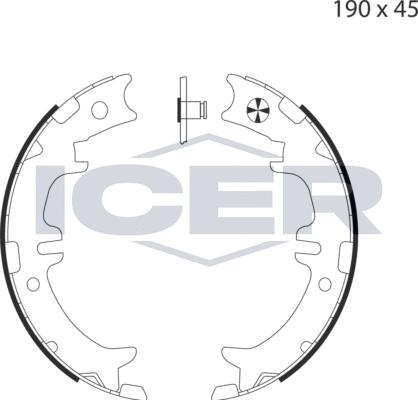 Icer 79PB4039 C - Əyləc başlığı dəsti, dayanacaq əyləci furqanavto.az