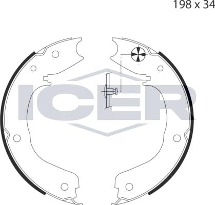 Icer 79PB4035 C - Əyləc başlığı dəsti, dayanacaq əyləci furqanavto.az