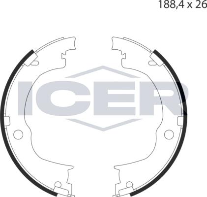 Icer 79PB4022 C - Əyləc başlığı dəsti, dayanacaq əyləci furqanavto.az