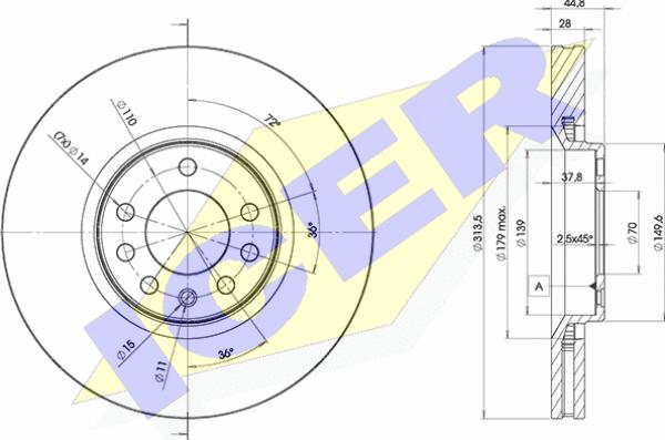 Icer 78BD9005-2 - Əyləc Diski furqanavto.az