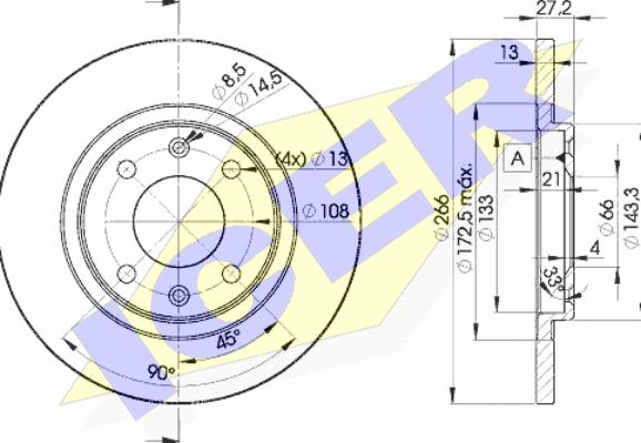 Icer 78BD4692-2 - Əyləc Diski furqanavto.az