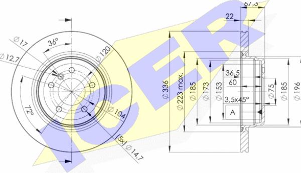 Icer 78BD4655-2 - Əyləc Diski furqanavto.az