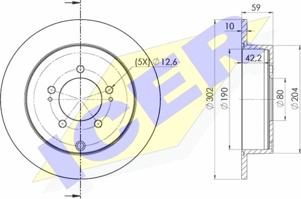 Icer 78BD4650-2 - Əyləc Diski furqanavto.az