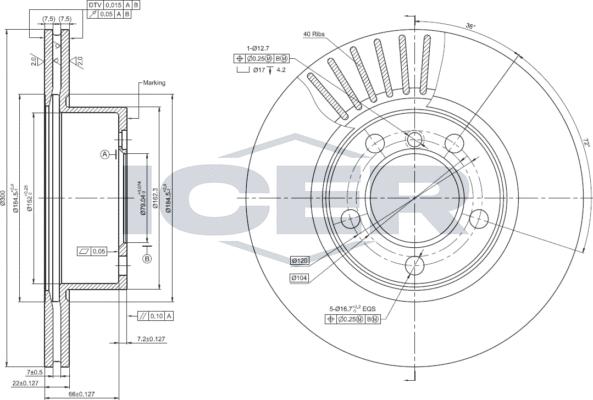 Icer 78BD4666-2 - Əyləc Diski furqanavto.az