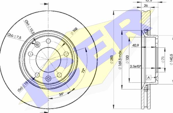 Icer 78BD4660-2 - Əyləc Diski furqanavto.az