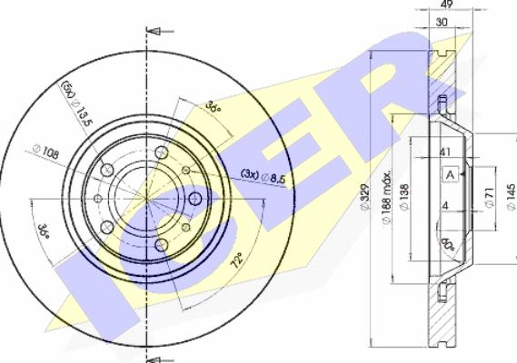 Icer 78BD4608-2 - Əyləc Diski furqanavto.az