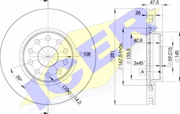 Icer 78BD4639-2 - Əyləc Diski furqanavto.az