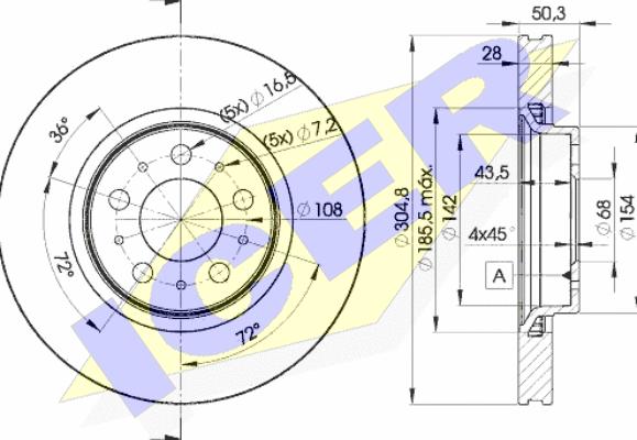 Icer 78BD4045-2 - Əyləc Diski furqanavto.az