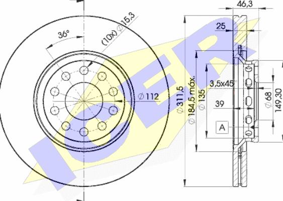 Icer 78BD4065-2 - Əyləc Diski furqanavto.az