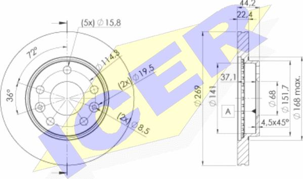 Icer 78BD4009-2 - Əyləc Diski furqanavto.az