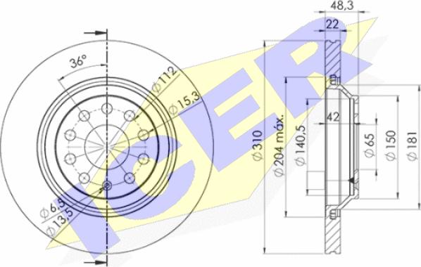 Icer 78BD4082-2 - Əyləc Diski furqanavto.az