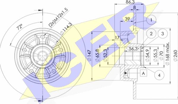 Icer 78BD4023-1 - Əyləc Diski furqanavto.az