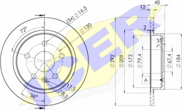 Icer 78BD4117-2 - Əyləc Diski furqanavto.az