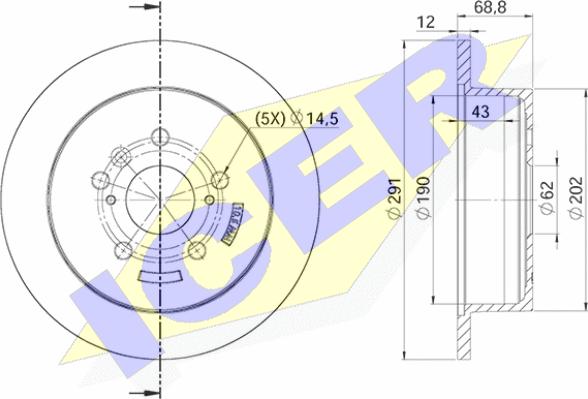 Icer 78BD4126-2 - Əyləc Diski furqanavto.az