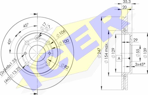 Icer 78BD4700-2 - Əyləc Diski furqanavto.az