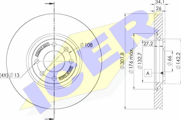 Icer 78BD5017-2 - Əyləc Diski furqanavto.az