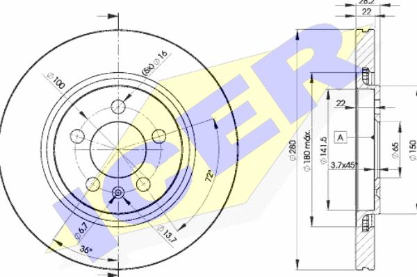 Icer 78BD5031-2 - Əyləc Diski furqanavto.az