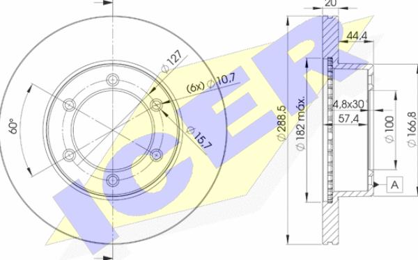 Icer 78BD5190-2 - Əyləc Diski furqanavto.az