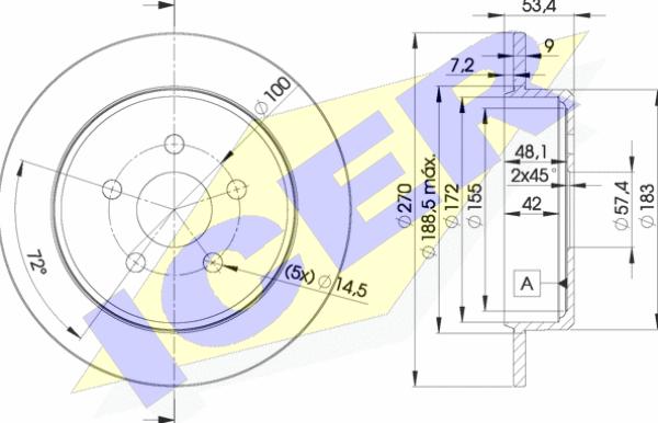 Icer 78BD5114-2 - Əyləc Diski furqanavto.az