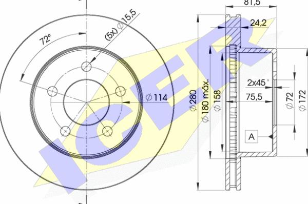 Icer 78BD5115-1 - Əyləc Diski furqanavto.az