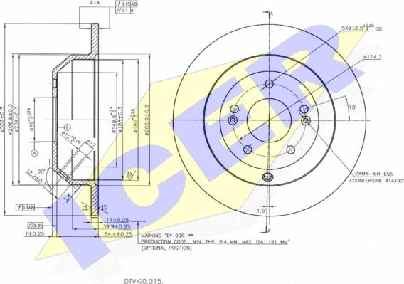 Icer 78BD5185-2 - Əyləc Diski furqanavto.az