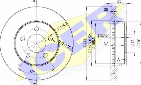 Icer 78BD5121-2 - Əyləc Diski furqanavto.az