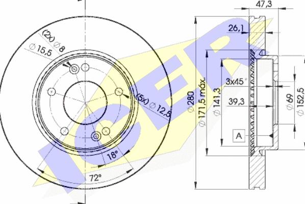 Icer 78BD5171-2 - Əyləc Diski furqanavto.az