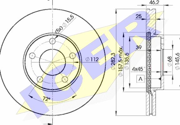 Icer 78BD5306-2 - Əyləc Diski furqanavto.az