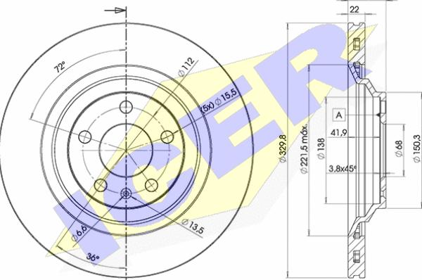 Icer 78BD5314-2 - Əyləc Diski furqanavto.az