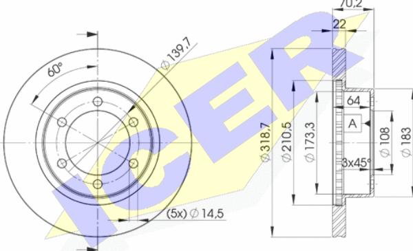 Icer 78BD5210-2 - Əyləc Diski furqanavto.az