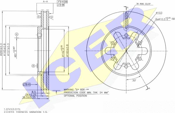 Icer 78BD6744-2 - Əyləc Diski furqanavto.az