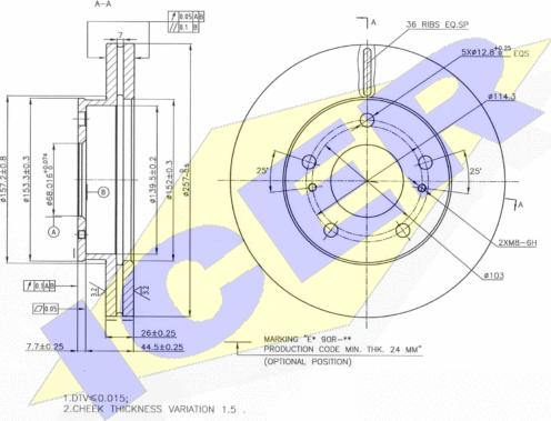 Icer 78BD0023-2 - Əyləc Diski furqanavto.az