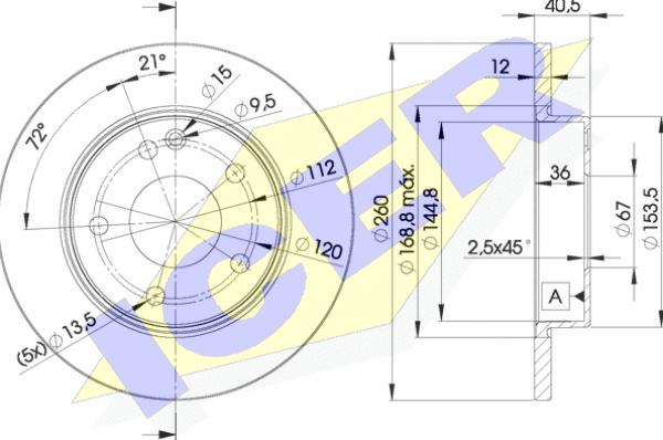 Icer 78BD0112-2 - Əyləc Diski furqanavto.az