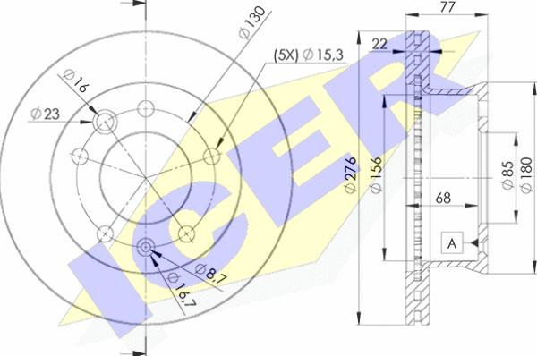 Icer 78BD0181-1 - Əyləc Diski furqanavto.az