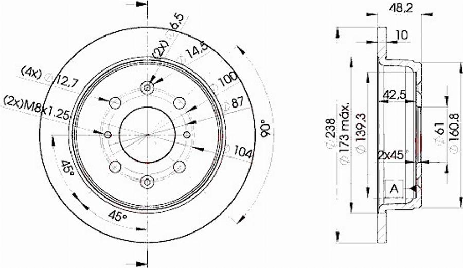 Icer 78BD0817 - Əyləc Diski furqanavto.az