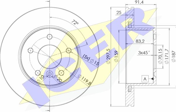 Icer 78BD0380-1 - Əyləc Diski furqanavto.az