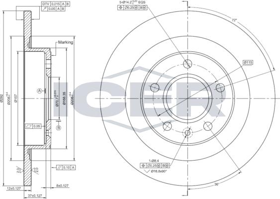 Icer 78BD1558-2 - Əyləc Diski furqanavto.az