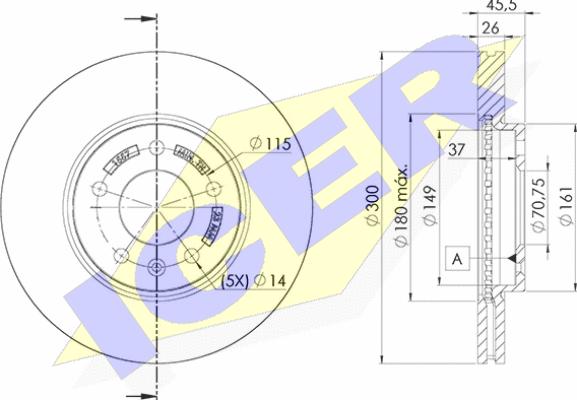 Icer 78BD1557-2 - Əyləc Diski furqanavto.az