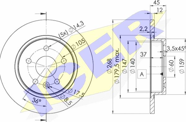 Icer 78BD1560-2 - Əyləc Diski furqanavto.az