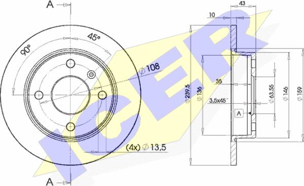 Icer 78BD1062-2 - Əyləc Diski furqanavto.az