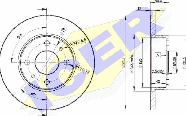 Icer 78BD1815-2 - Əyləc Diski furqanavto.az