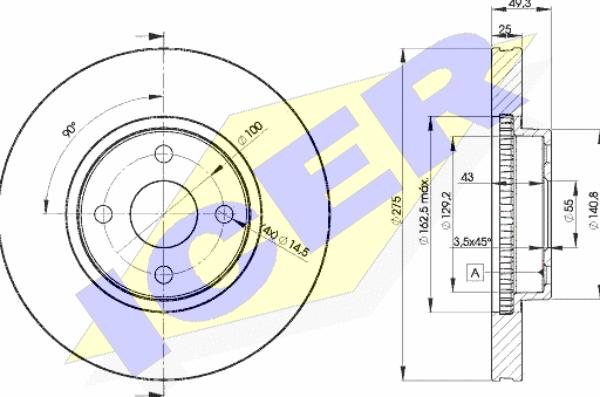 Icer 78BD1320-2 - Əyləc Diski furqanavto.az